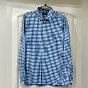 Fish Hippie Men's White, Blue and Yellow Checkered Shirt